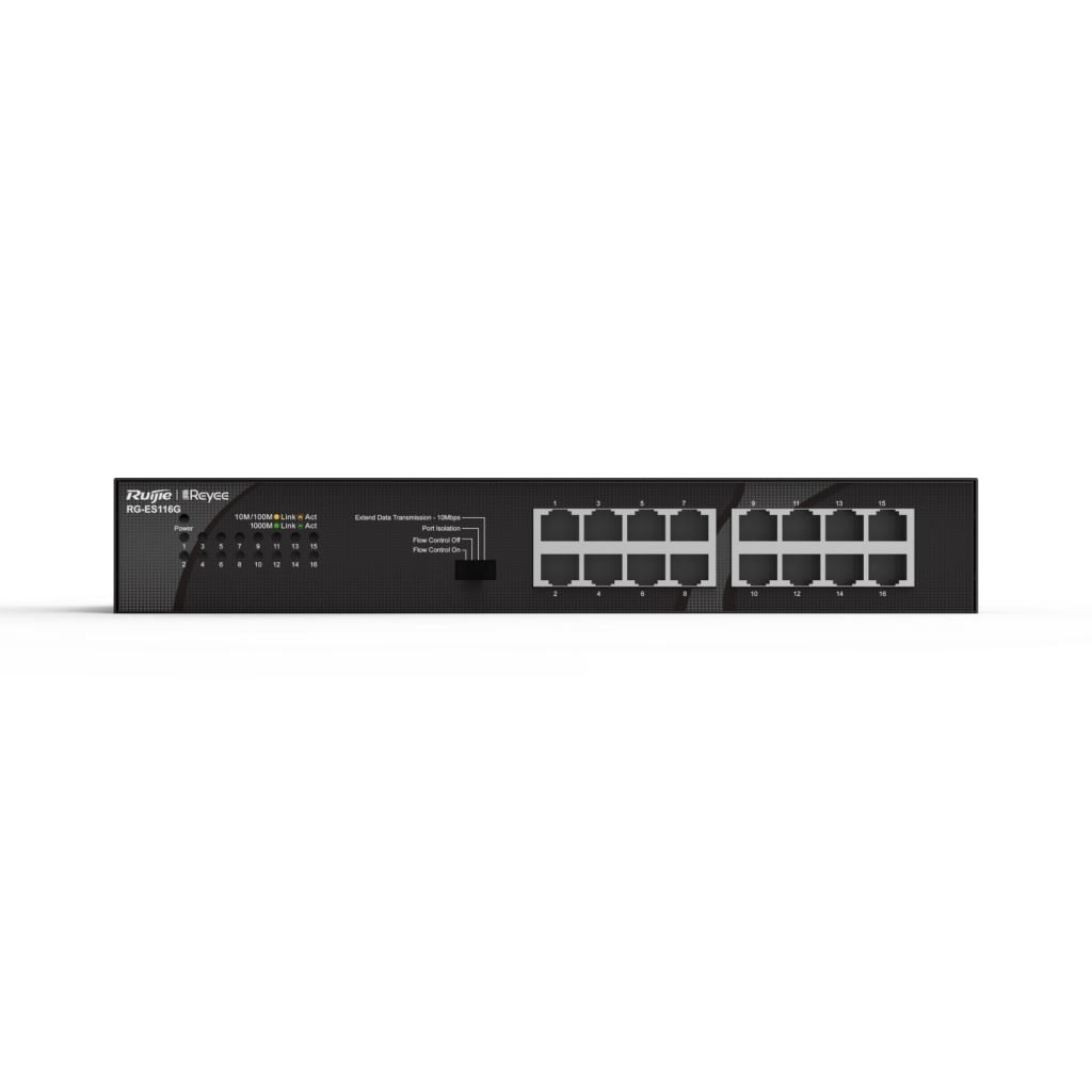 Reyee 16-Port 10/100/1000 Mbps Desktop Switch PORT:16× 10/100/1000 Mbps RJ45 Por Reyee 16-Port 10/100/1000 Mbps Desktop Switch PORT:16× 10/100/1000 Mbps RJ45 Por