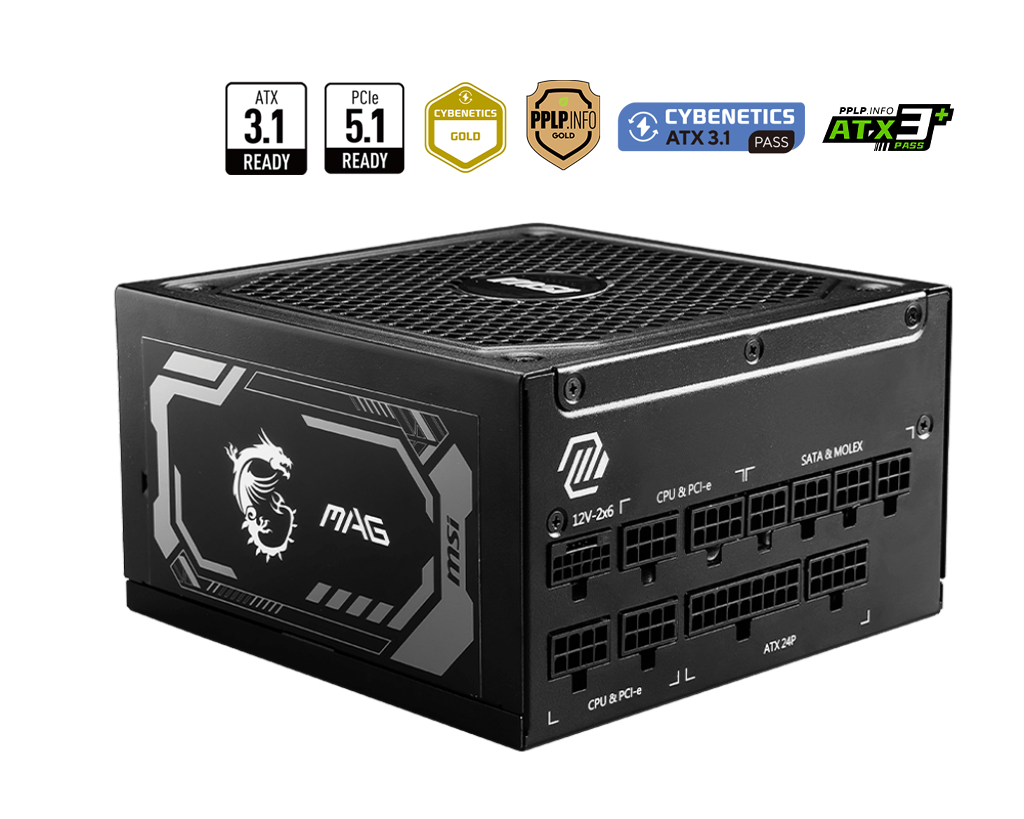 MSI 1000W 80+ Gold moduláris Gen 5.0 Tápegység 
