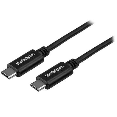 Startech.com USB Type-C - USB Type-C adat- és töltőkábel 0.5m fekete (USB2CC50CM)