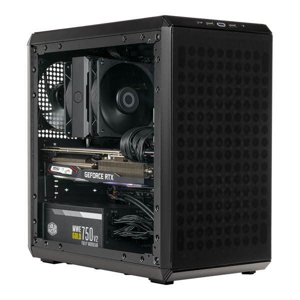 COOLER MASTER Micro ATX MASTERBOX Q300L V2, 1 Ventillátorral Tápegység nélkül Ház fekete