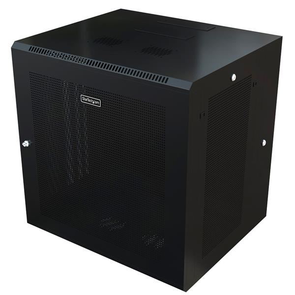 Startech.com 19.7" 12U fali rackszekrény fekete (RK1224WALHM) Startech.com 19.7" 12U fali rackszekrény fekete (RK1224WALHM)