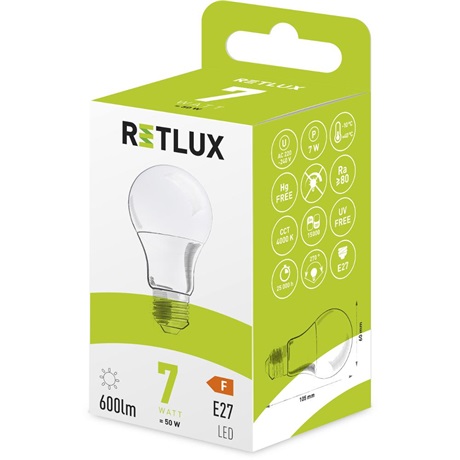 Retlux RLL 401 LED IZZÓ A60 E27 7W CW Retlux RLL 401 LED IZZÓ A60 E27 7W CW