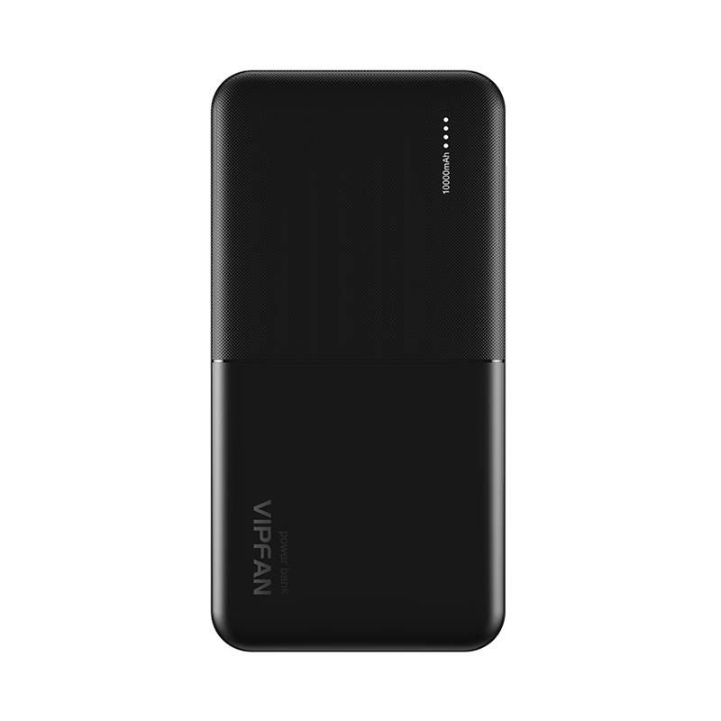 Powerbank Vipfan Ultra-Thin F04 10000mAh, 2x USB (fekete)