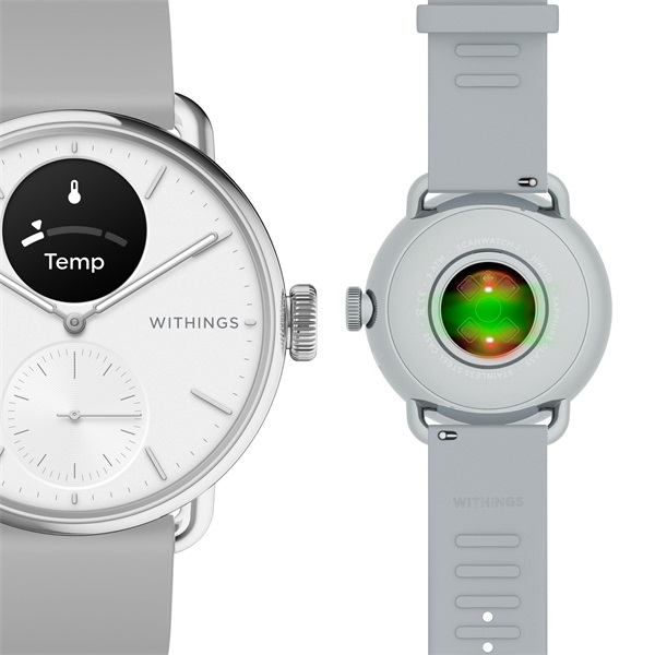 Withings HWA10-model 2 ScanWatch 2 38mm fehér okosóra Withings HWA10-model 2 ScanWatch 2 38mm fehér okosóra
