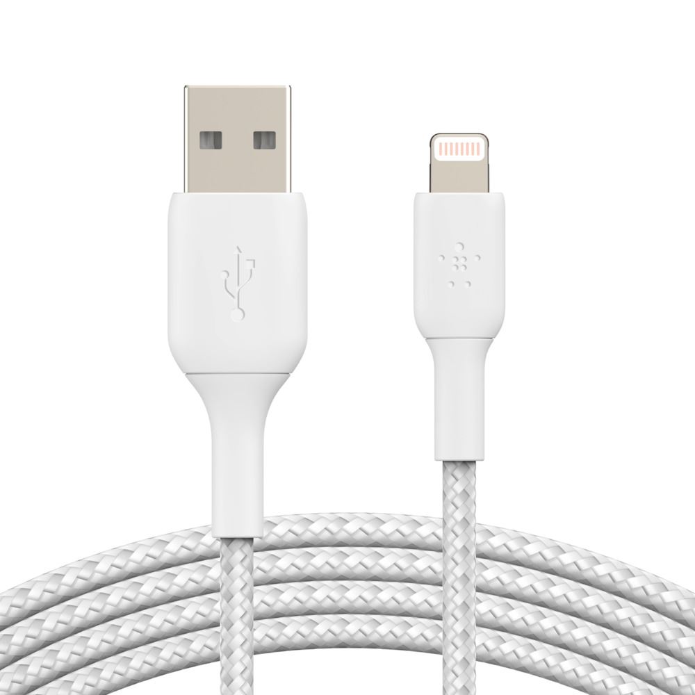 Belkin BOOST CHARGE Lightning - USB-A harisnyázott kábel 2m fehér (CAA002bt2MWH) Belkin BOOST CHARGE Lightning - USB-A harisnyázott kábel 2m fehér (CAA002bt2MWH)