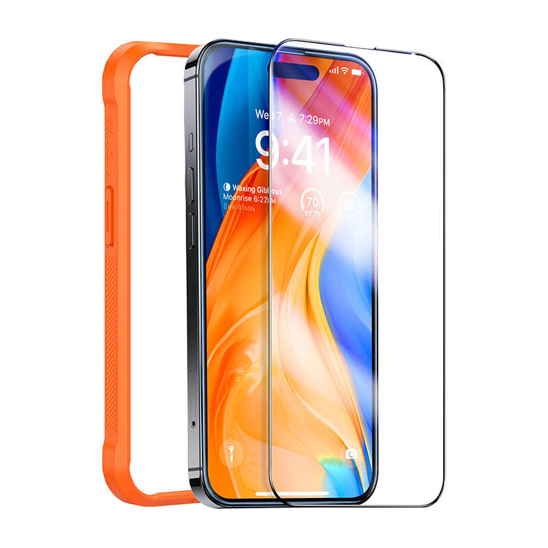 Edzett üveg iPhone 15 Torras InstaII Master iPhone 15-hez Edzett üveg iPhone 15 Torras InstaII Master iPhone 15-hez