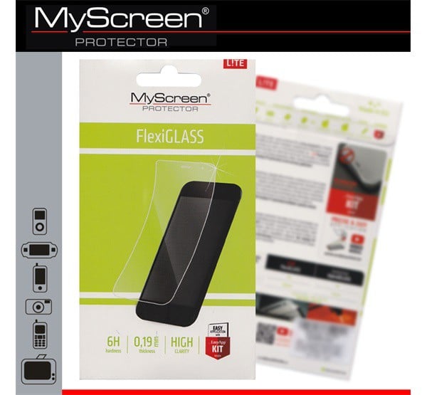 MYSCREEN LITE FLEXI GLASS képernyővédő üveg (karcálló, ütésálló, 0.19mm, 6H) ÁTLÁTSZÓ [CAT B15]