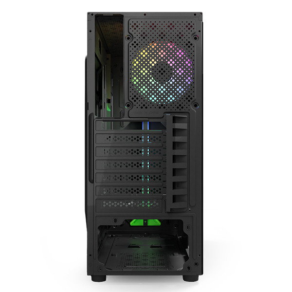 NJOY Ház Midi ATX ANIL Tápegység nélkül USB2.0+3.0 Fekete RGB