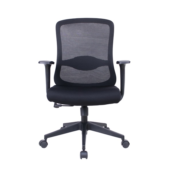 IRISOffice Solara fekete szövet-hálós irodai forgószék fej és háttámasszal