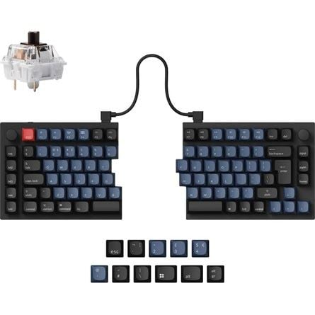 Keychron Q11 Swappable RGB Backlight Brown Switch Knob Version Black UK billentyűzet