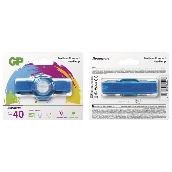 GP Discovery CH31 LED fejlámpa kék (P8551B)