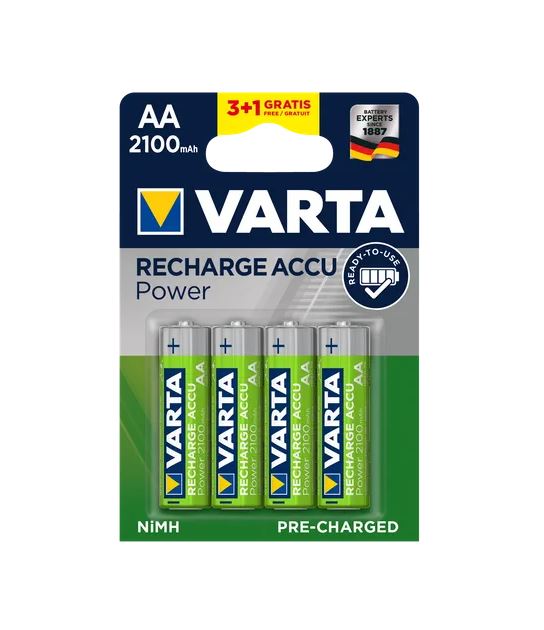 Varta AA Ni-Mh 2100 mAh ceruza akku 3+1db (56706101494) Varta AA Ni-Mh 2100 mAh ceruza akku 3+1db (56706101494)