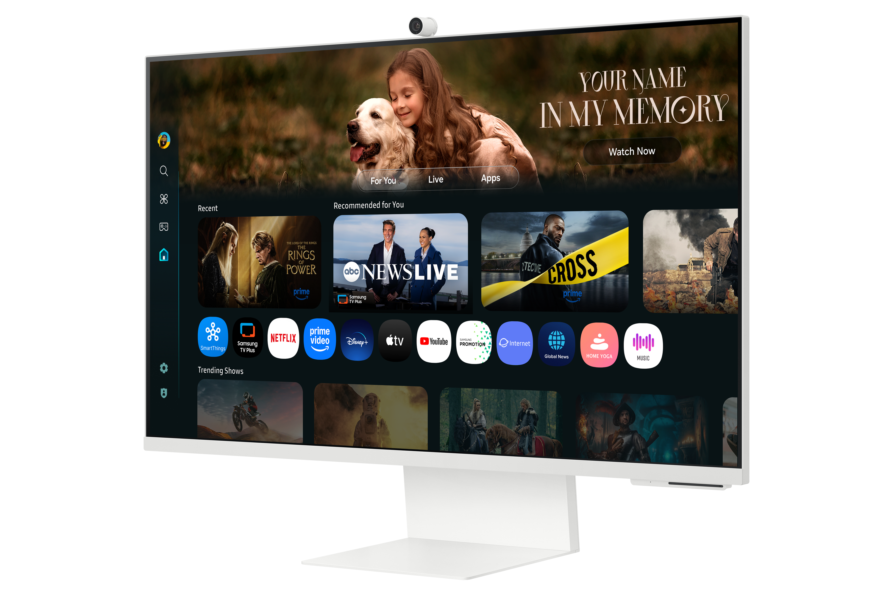 Samsung 32" LS32FM801UUXDU  M8 M80D Monitor - 3840x2160, 4K, LED, IPS, Hangszóró, Wifi, Bluetooth, webOS, Fehér