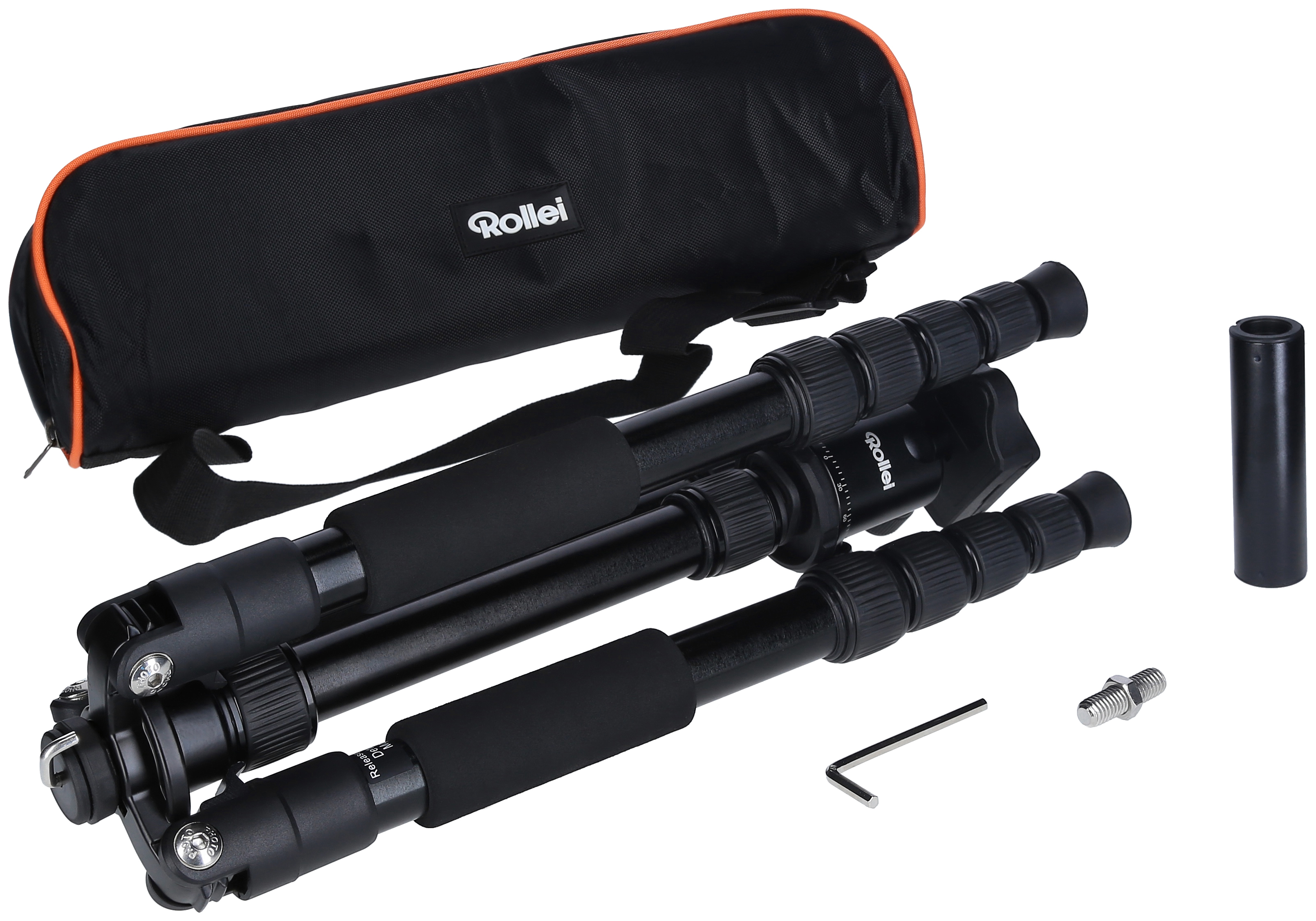 Rollei T2 állvány + monopod  gömbfejjel bélelt táskával  duplán kihúzható középoszloppal Fekete