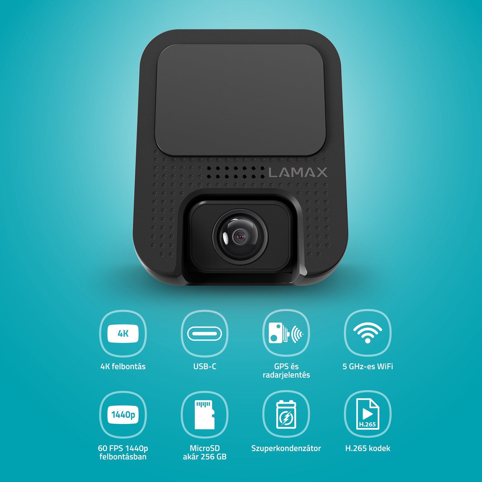 LAMAX F10 GPS 4K hátsó kamera kiegészítő