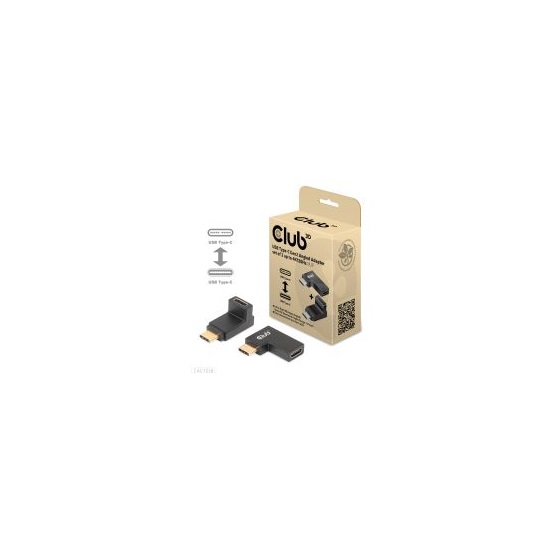  Club3D USB Type-C Gen2 Angled Adapter set of 2 up to 4K120Hz M/F