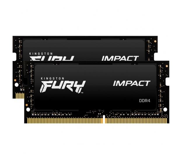 32GB 3200MHz DDR4 RAM Kingston Fury Impact notebook memória CL20 (2x16GB) (KF432S20IBK2/32)