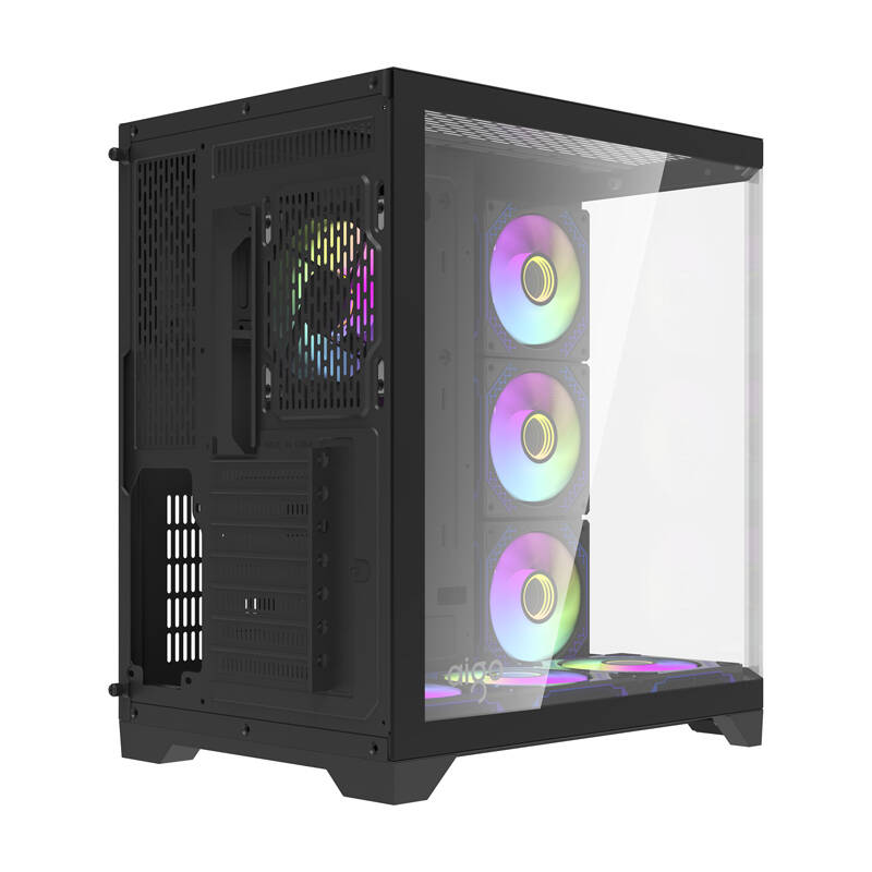 Darkflash FT418 PRO számítógépház + 7 ARGB ventilátor (fekete)