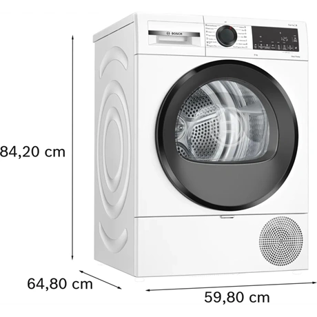 Bosch WQG243DNBY Hőszivattyús szárítógép – 9 Kg, C Energiaosztály