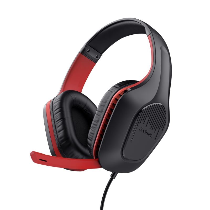 Trust GXT 415S Zirox gaming headset fekete-piros 