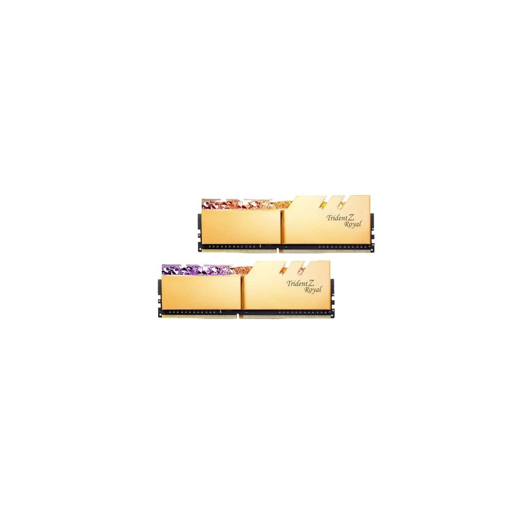 G.SKILL Trident Z Royal DDR4 4000MHz CL18 128GB Kit4 (4x32GB) Intel XMP Memória Arany G.SKILL Trident Z Royal DDR4 4000MHz CL18 128GB Kit4 (4x32GB) Intel XMP Memória Arany