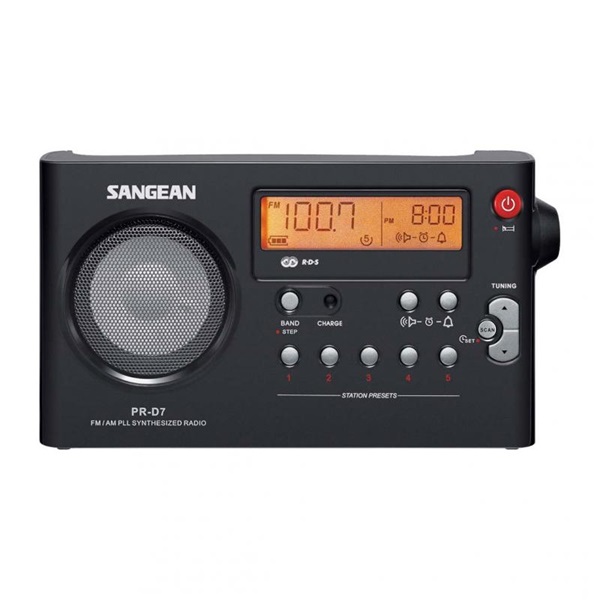 Sangean PR-D7PACKAGE B hordozható szintézeres AM/FM fekete táskarádió Sangean PR-D7PACKAGE B hordozható szintézeres AM/FM fekete táskarádió