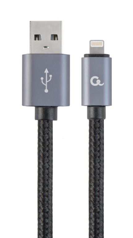 Gembird Cablexpert USB -> Lightning kábel 1.8m fekete-szürke (CCB-mUSB2B-AMLM-6) Gembird Cablexpert USB -> Lightning kábel 1.8m fekete-szürke (CCB-mUSB2B-AMLM-6)