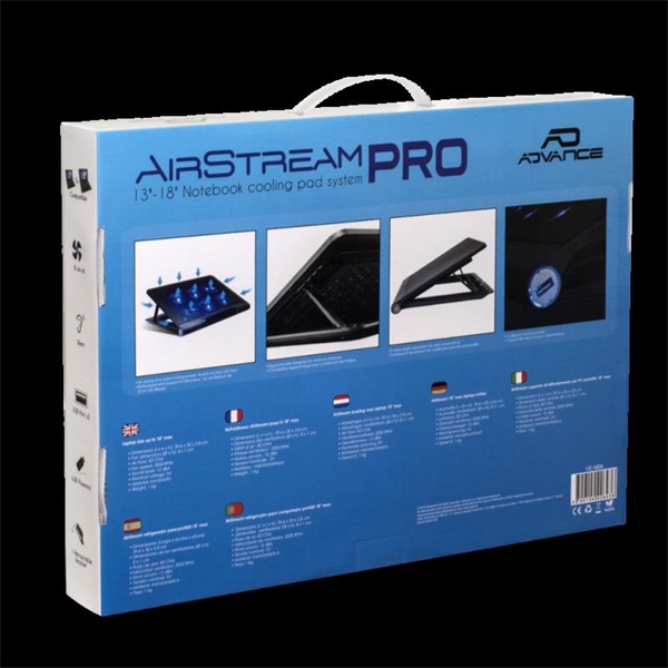 Advance  AIRSTREAM 18 Notebook Hűtőpad 18"-ig   Fekete