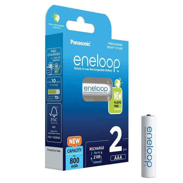 Panasonic Eneloop 1.2V AAA Ni-Mh 800mAh akku (2db) (BK-4MCDE/2BE) Panasonic Eneloop 1.2V AAA Ni-Mh 800mAh akku (2db) (BK-4MCDE/2BE)