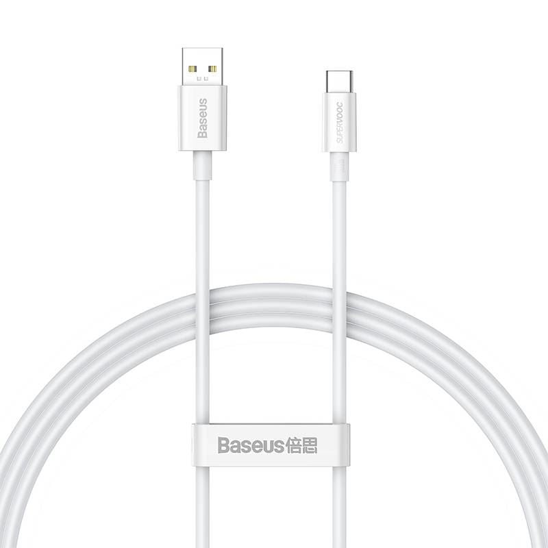 Baseus Superior USB USB-C kábel 65W PD 1m fehér (CAYS000902) Baseus Superior USB USB-C kábel 65W PD 1m fehér (CAYS000902)