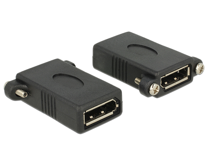 Delock adapter Displayport 1.1 anya > Displayport anya panelra rögzíthető (85123)