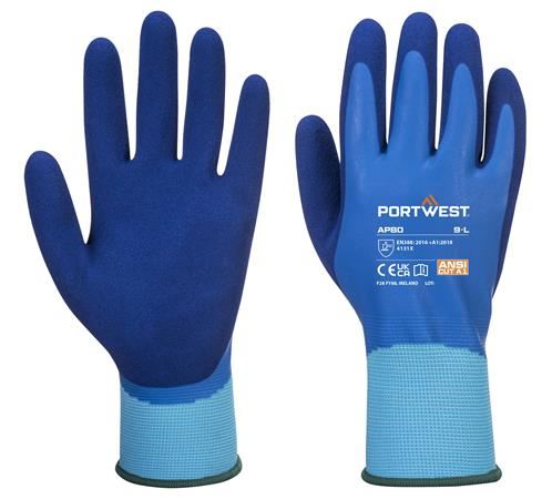 PORTWEST Liquid Pro tenyerén mártott latex védőkesztyű S-es méret kék (AP80B4RS) PORTWEST Liquid Pro tenyerén mártott latex védőkesztyű S-es méret kék (AP80B4RS)