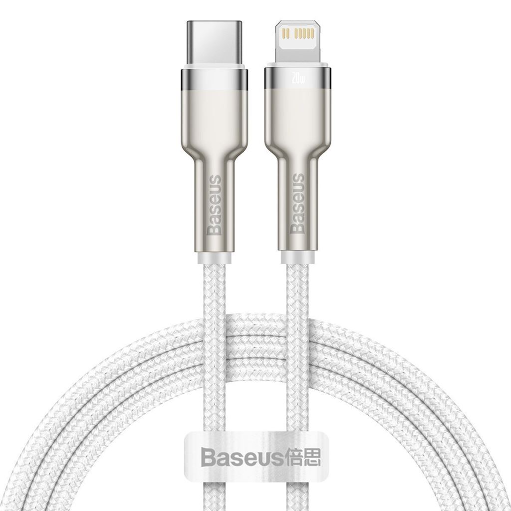Baseus Cafule USB-C Lightning töltőkábel, PD, 20W, 1 m, fehér (CATLJK-A02) Baseus Cafule USB-C Lightning töltőkábel, PD, 20W, 1 m, fehér (CATLJK-A02)