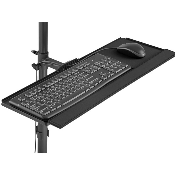 Equip 650171  17"-32"  1 monitor dönthető forgatható  gurulós Max.: 8kg Munkaállomás állvány Fekete 