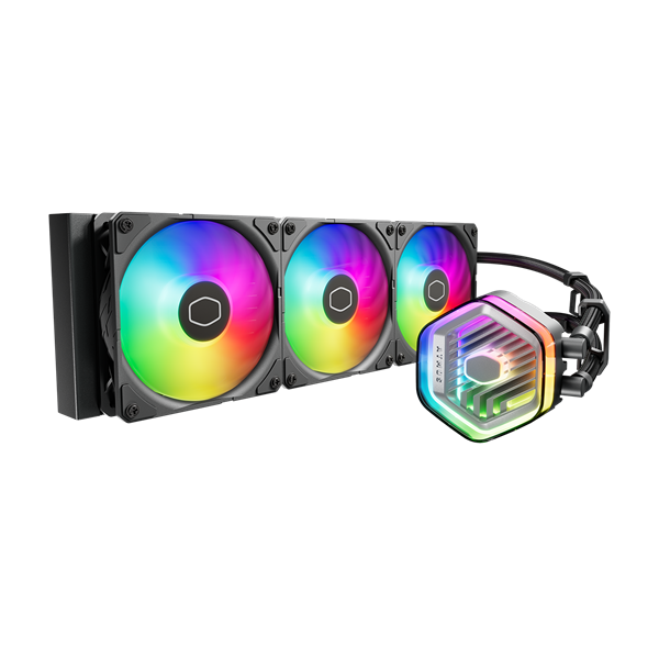 COOLER MASTER CPU hűtő MASTERLIQUID 360 ATMOS (vízhűtés), 3 Ventilátoros, ARGB Gen2, fekete