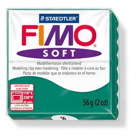 FIMO "Soft" gyurma 56g égethető smaragdzöld (8020-56)