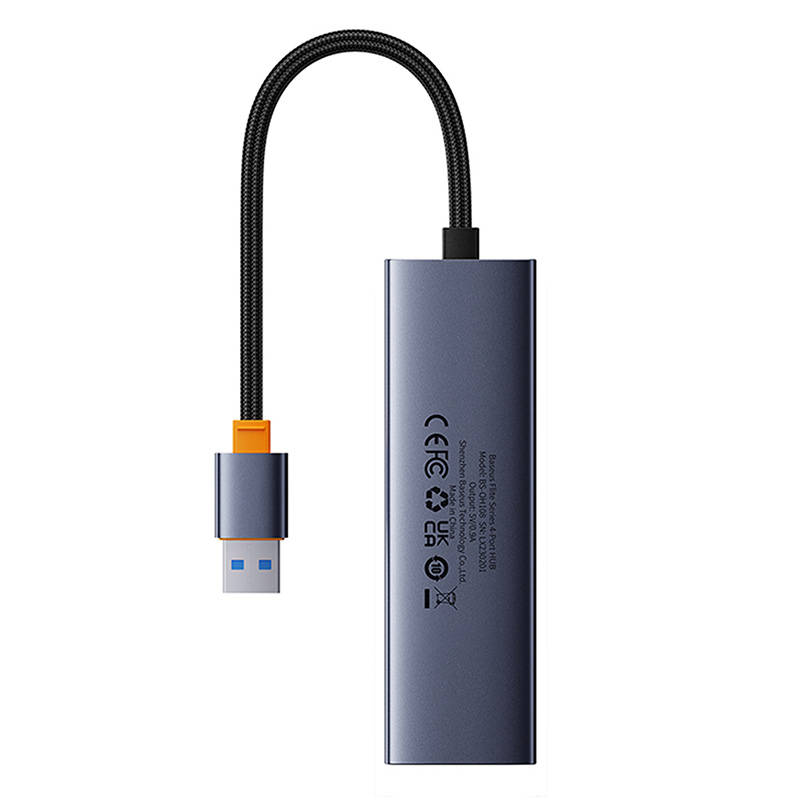 4in1 Hub Baseus  UltraJoy USB-A do 4xUSB 3.0 (space grey)