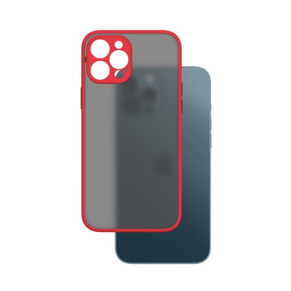 Cellect iPhone SE 2022/2020/8/7 műanyag tok piros fekete (CEL-MATT-IPHSE22-RBK)