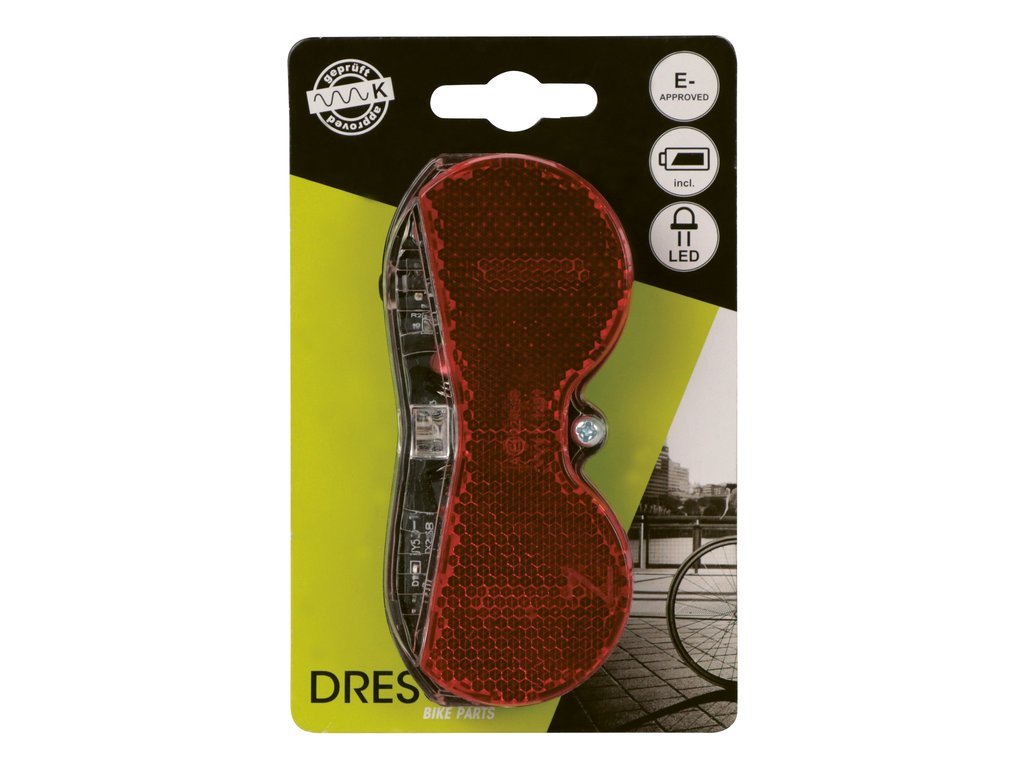 Dresco , Kerékpár Hátsó Lámpa Led, Elemes (375251100)