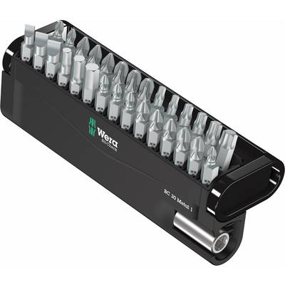 Wera Bit-Check 30 Metal 1 05057434001 Bit készlet 30 részes Egyeneshornyú, Kereszthornyú Pozidriv, Kereszthornyú Phillips, TORX, Belső hatlap Wera Bit-Check 30 Metal 1 05057434001 Bit készlet 30 részes Egyeneshornyú, Kereszthornyú Pozidriv, Kereszthornyú Phillips, TORX, Belső hatlap