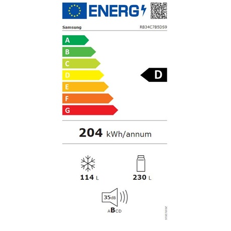 Samsung RB34C7B5DS9/EF HŰTŐ ALULFAGYASZTÓS Samsung RB34C7B5DS9/EF HŰTŐ ALULFAGYASZTÓS