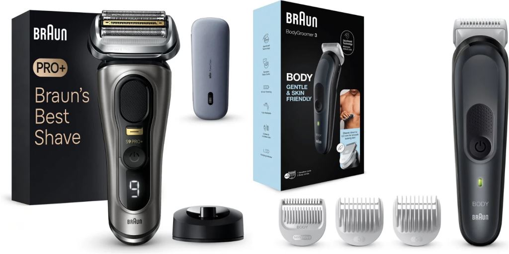 Braun Series 9 PRO+ Wet & Dry + Braun 3 BG3350 testszőrtelenítő