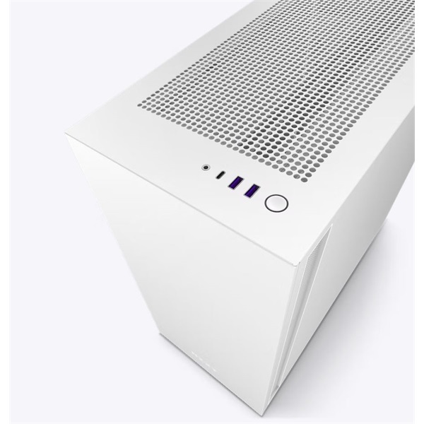 NZXT H7 táp nélküli ablakos ház matt fehér (CM-H71BW-01)