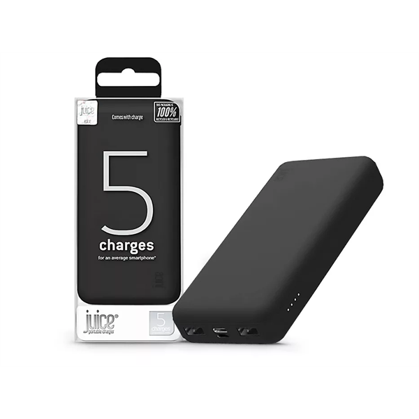 JUICE UNIVERZÁLIS HORDOZHATÓ, ASZTALI AKKUMULÁTOR TÖLTŐ - ECO 5 POWER BANK - 2XUSB +TYPE-C - 15.000 MAH - FEKETE JUICE UNIVERZÁLIS HORDOZHATÓ, ASZTALI AKKUMULÁTOR TÖLTŐ - ECO 5 POWER BANK - 2XUSB +TYPE-C - 15.000 MAH - FEKETE