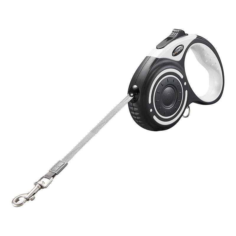 Dogness JS04 automata 5 m-es póráz zseblámpával szürke-fekete