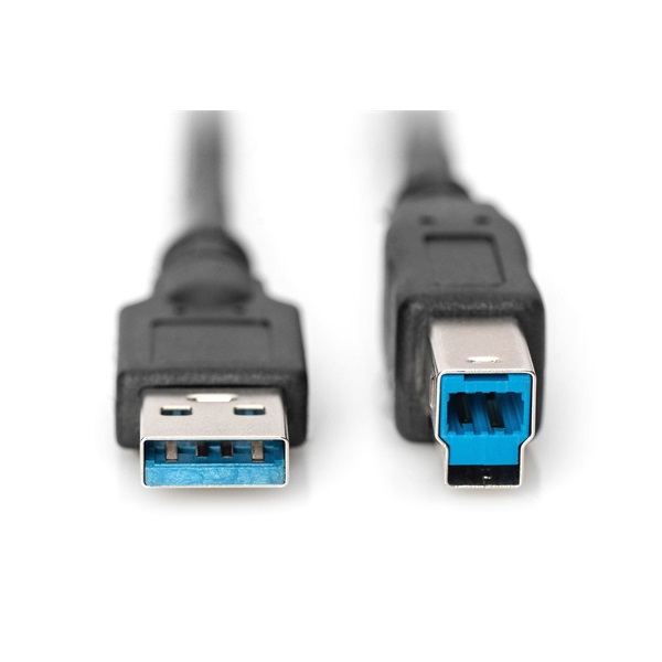 DIGITUS SuperSpeed 3.0 USB type-B - USB type A fekete kábel 1,8m