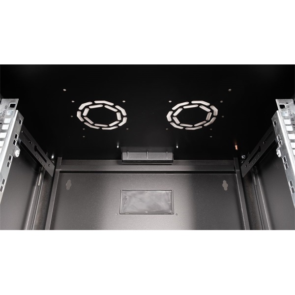 Equip Fali Rackszekrény EPM-07-6045-B-CBAA  19" 7U 600x450mm előre szerelt Fekete 