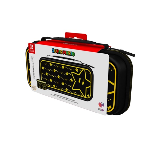 PDP Plus Glow Nintendo Switch/Lite/OLED Super Star Glow in the Dark utazótok
