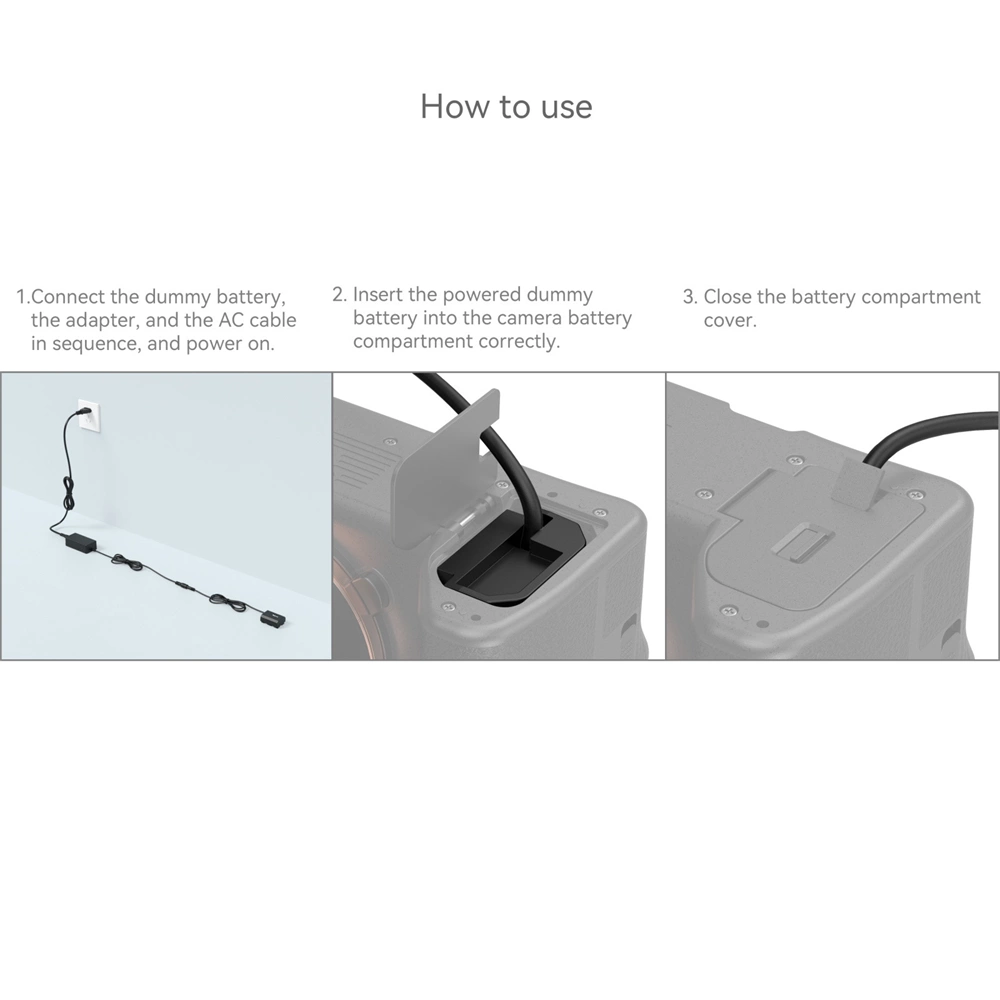 SMALLRIG NP-FZ100 European standard 4269B Dummy akkumulátor hálózati adapterrel SMALLRIG NP-FZ100 European standard 4269B Dummy akkumulátor hálózati adapterrel