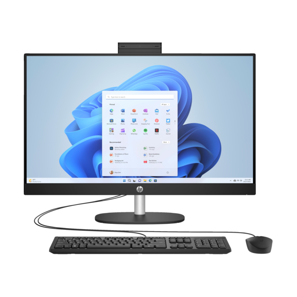 HP AIO 27-cr0008nn 27" FHD AG IPS 300d, Core i3-N300 2.4GHz, 8GB, 512GB SSD, Win 11, fekete